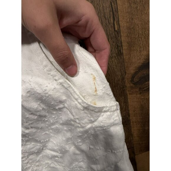 Pilcro Anthropologie White Overalls Design Size 31 - Picture 5 of 9